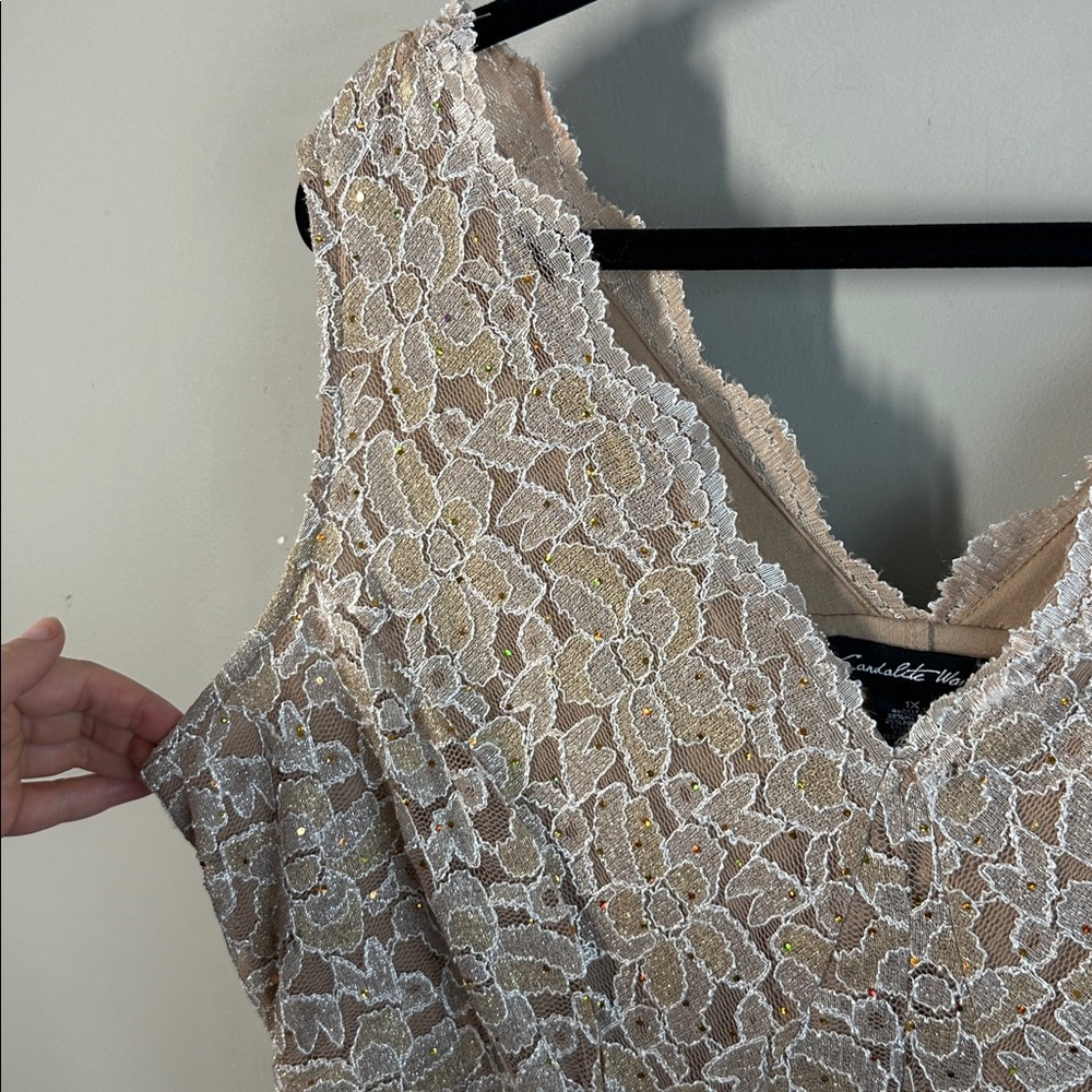 NWT Candalite Lace Dress Size 1X Sparkle Sequin - Picture 14 of 14